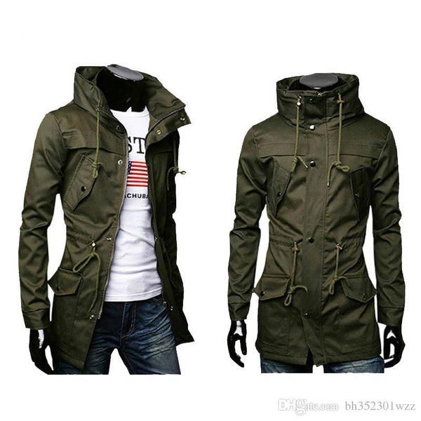 

2018 новый причинная тонкий шинель стильный mens long пальто europe trenchcoat куртка ветровка мужской пальто шанца -2xl, Tan;black