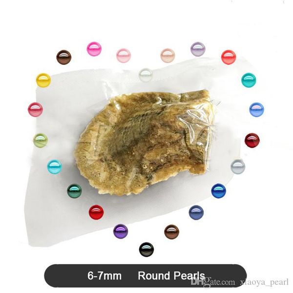 

wholesale 2020 new 6-8mm natural seawater akoya pearl oyster with water droplets loose pearls for diy jewelry making vacuum packaging a-0009, White