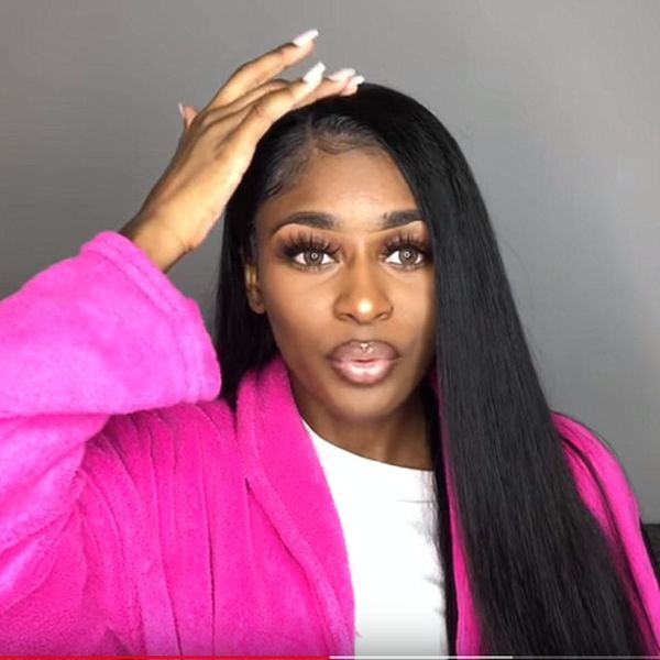 

парик фронта шнурка человеческих волос бразильский реми человека прямые волосы парики шнурка с волосами младенца для женщин 130% плотность д, Black