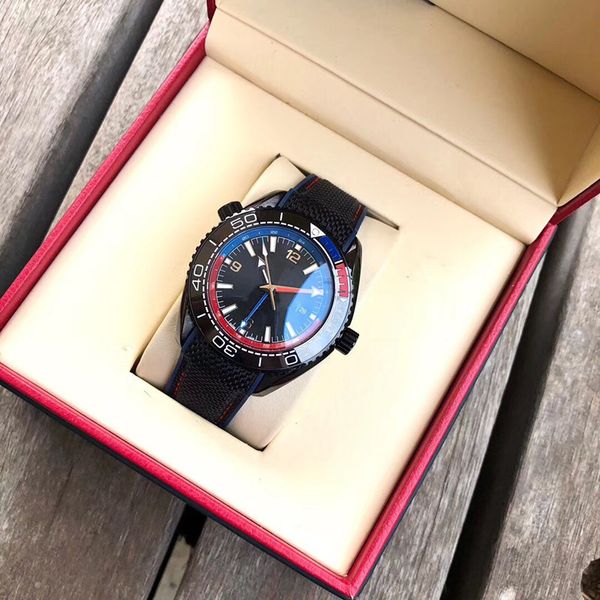 

дизайнерские часы керамические кольца рот супер светящейся 316l тонкой стальной однонаправленное вращение кольца времени движения рта наручн, Slivery;brown