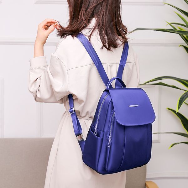 

selling bag solid color women casual oxford school lady students travel backpack light weight leisure backpack for women