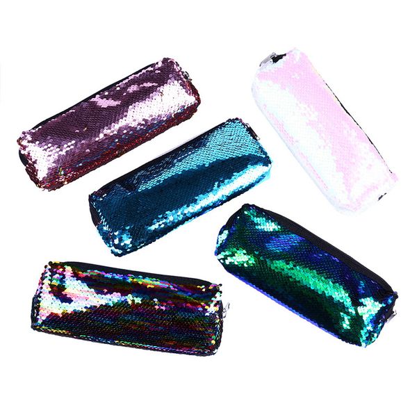 

mermaid sequin makeup bag double color sequins handbag creative zipper pouch ing