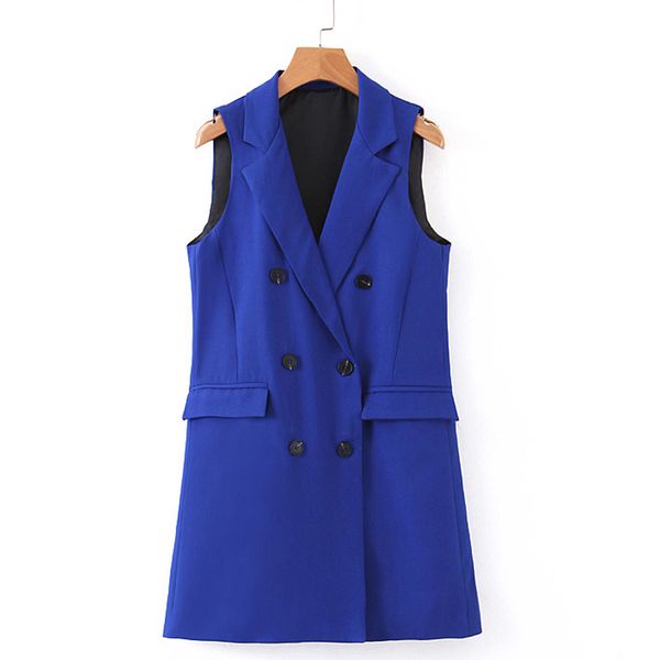 

rr solid dresses women fashion pockets dress women elegant sleeveless double breasted dresses female ladies gad, Black;white