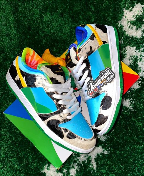

2020 authentic ben & jerrys x sb dunk low chunky dunky white lagoon pulse-black-universit running shoes with box cu3244-100