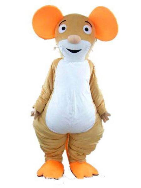 

2018 brown ears rat mouse costume mouse mascot for to wear, Red;yellow
