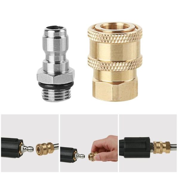 

brass and stainless steel quick release connector practical durable coupler for pressure steam washer foam tank injector