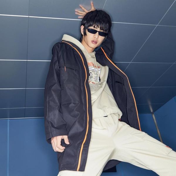 

metersbonwe 2020 new spring autumn streetwear jacket fashion parka coat man casual jacket brand men hip hop street, Black;brown