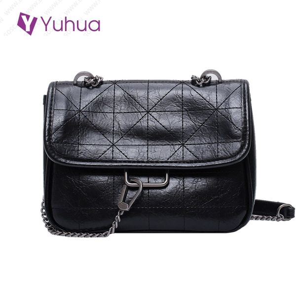 

yuhua 2019 new women handbags, casual korean version square bag, fashion solid color shoulder bag, trend woman messenger bags