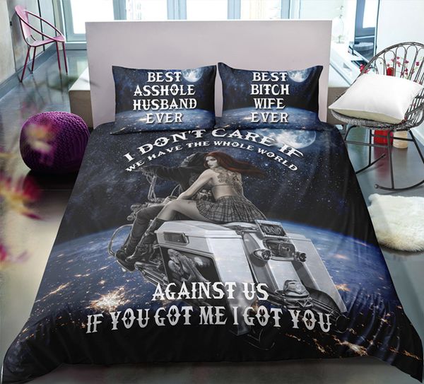 Starry Sky Skull Bedding Set King Size 3d Duvet Cover Queen Soft