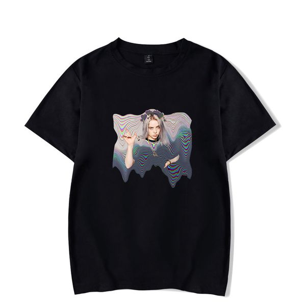 

singer shirt rap billie eilish easy short sleeve male women's wear t shirts, Gray;blue