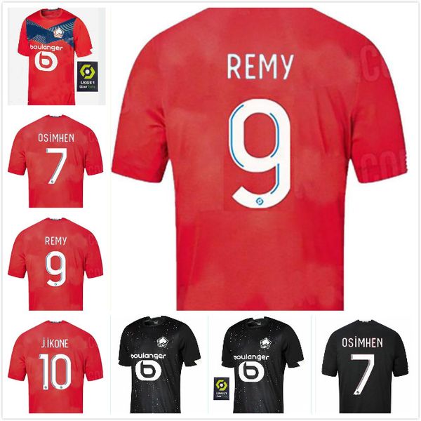 

новый 20 21 лилль футбол джерси 2020 2021 дом osimhen remy ikone sanches andre araujo bamba футбол рубашка мужчины + дети, Black;yellow