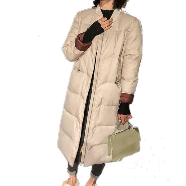 

длинные вниз хлопка куртка женщин parka сыпучие негабаритные зимние пальто женский теплый сгущает женщины зимняя куртка верхняя одежда проло, Black