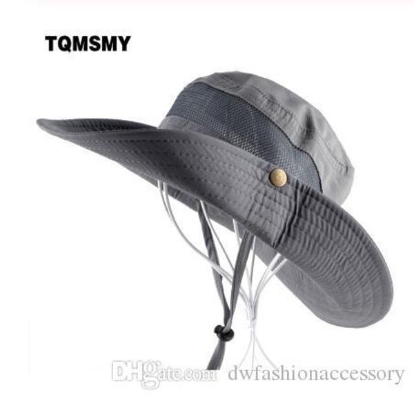 

sun hat men bucket hats women summer fishing cap wide brim uv protection flap hat breathable mesh bone gorras beach hat men, Blue;gray