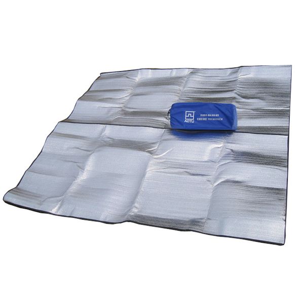 

aotu new 200*200cm aluminum backing insulating insulation foam camping mat blanket cushion pad for camping hiking
