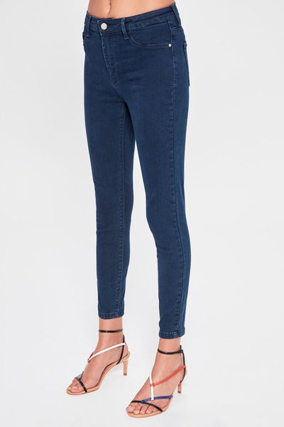 

trendyol navy blue normal waist jegging jeans twoaw20je0011