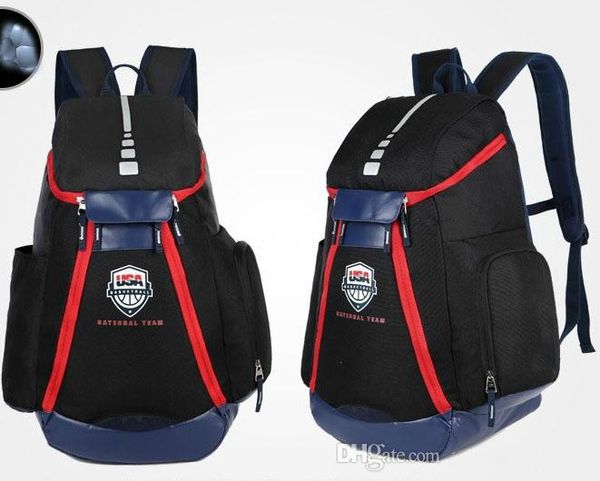 

Basketball Backpacks New Olympic USA Team Packs Backpack Man's Bags Large Capacity Waterproof Training Travel Bags Shoes Bags Free Ship