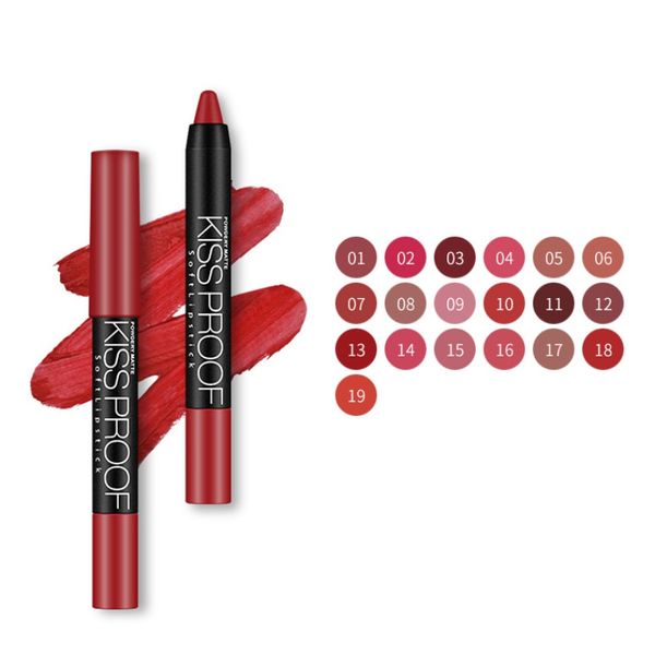 

new lipstick matte waterproof velvet lip stick 19 colors red brown pigments makeup matte lipsticks beauty lips