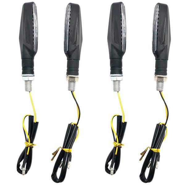 

4pcs motorcycle turn signal light 12led one-shaped universal motorcycle indicator light bend tail