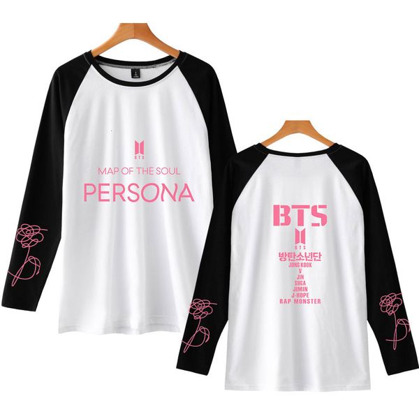 

male group 2019 close bts printing spell shoulder long sleeves shirt men and women t shirts, Gray;blue