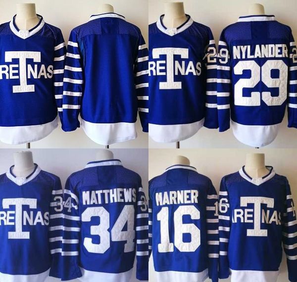 

mens 34 auston matthews 1918-19 toronto aretnas jersey blank 16 mitchell marner 29 william nylander hockey jerseys wholesale, Black;red