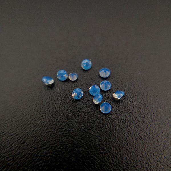 

#210/2 good quality high temperature resistance nano gems facet round 0.8-2.2mm medium opal sky blue synthetic gemstone 2000pcs/lot, Black