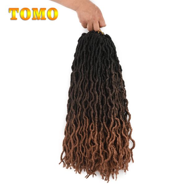 2019 Tomo Goddess Faux Locs Crochet Hair Black Brown Blonde Ombre
