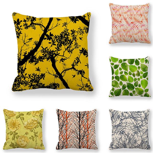 

45cm*45cm cushion cover trees and rattan pattern linen/cotton cover cushion sofa and home decorative pillow