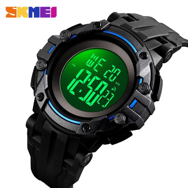 

sport watches men skmei chrono countdown men waterproof digital led watch clock fashion relojes hombre, Slivery;brown