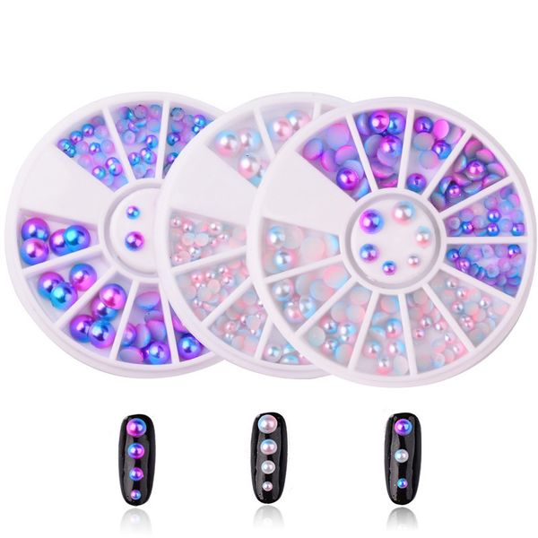 

1 pcs shiny round ultrathin sequins nail mirror glitter powder metallic color nail gel polishing pigment decorations manicure, Silver;gold