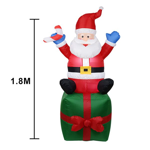 

inflatable santa claus outdoors christmas decoration yard arch ornament for garden h99f