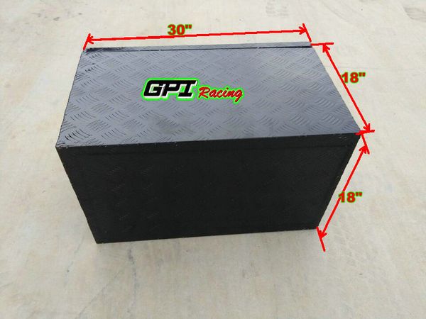 

30"x18"x18" aluminum pickup truck bed camper tool box tote storage/760*460mm blk
