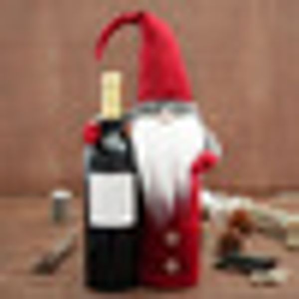 

no face doll practical wine bottle cove christmas decor fabric champagne cover