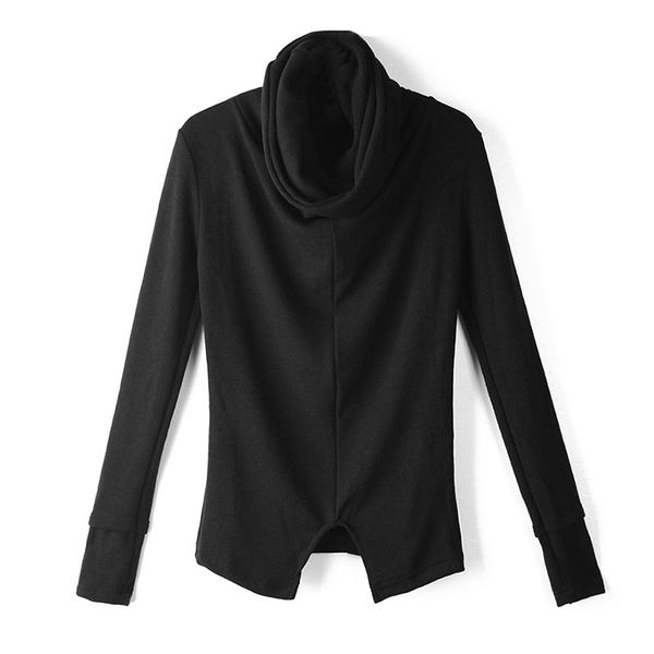 

dark black turtleneck sweater men's autumn bottoming shirt pile collar black mens sweaters men clothes 2018 ropa de hombre, White;black