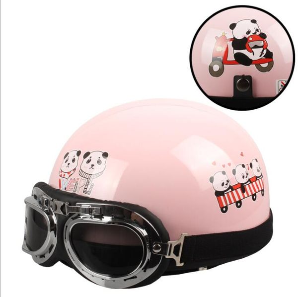 

four seasons helmet retro helmet electric motorcycle electric car with dust-proof eyes