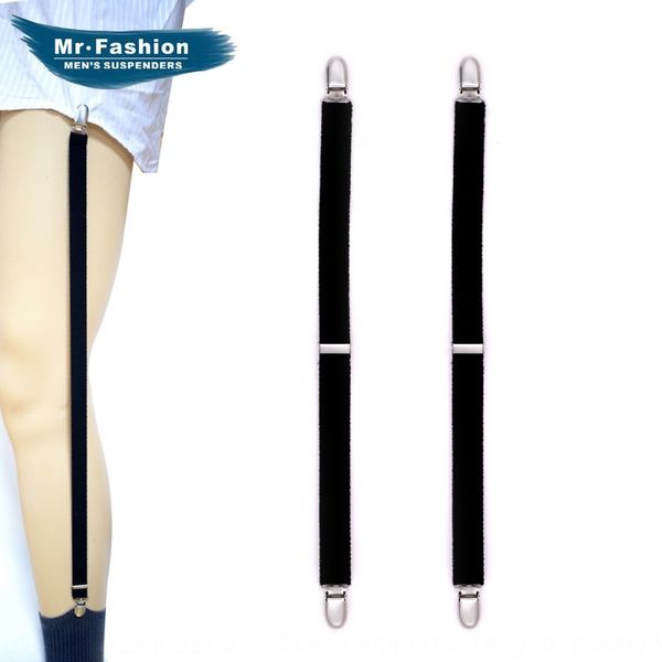 

vzbmw men's anti-wrinkle garter with single adjustable length men's shirt anti-wrinkle garter shirt suspender socks suspender sock, Black;white