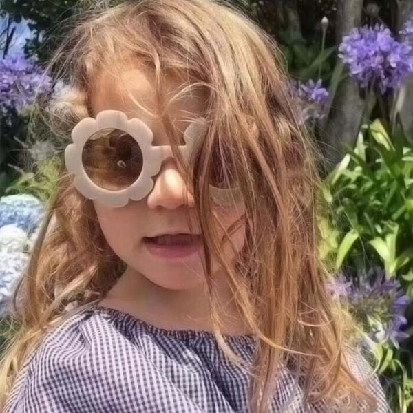 

new kids sunglasses flower round shape child sun glasses children shades for boy girls eyewear, White;black