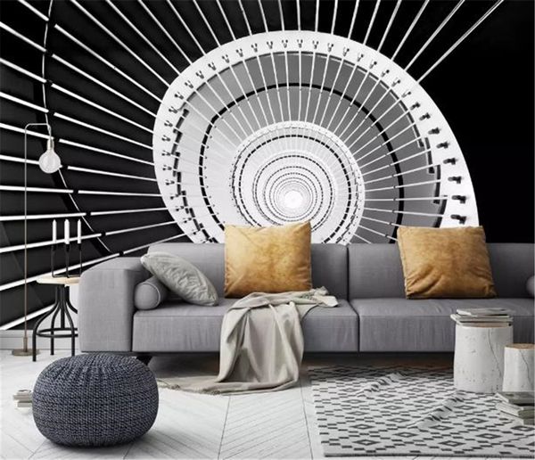 

custom wallpaper 3d modern 3d stereo european retro extended space tunnel living room bedroom background wall decoration wallpaper