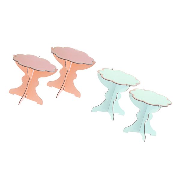 

pieces of 4/set cupcake holder dessert display stands wedding favors blue and pink