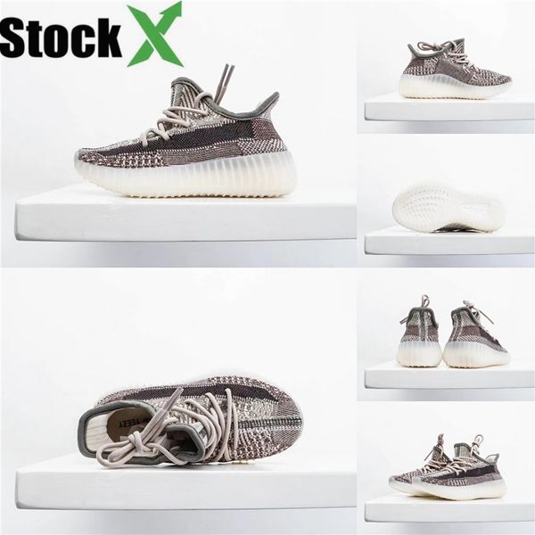

kids 2020 static sesame butter kanye west v2 trainers zebra running shoes beluga moonrock oxfod trfrm baby gift 26-35#361