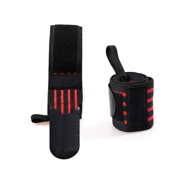 

colorful wrist band adjustable wristband brace wrap bandage gym strap wrist support band for weight lifting support, Black;red