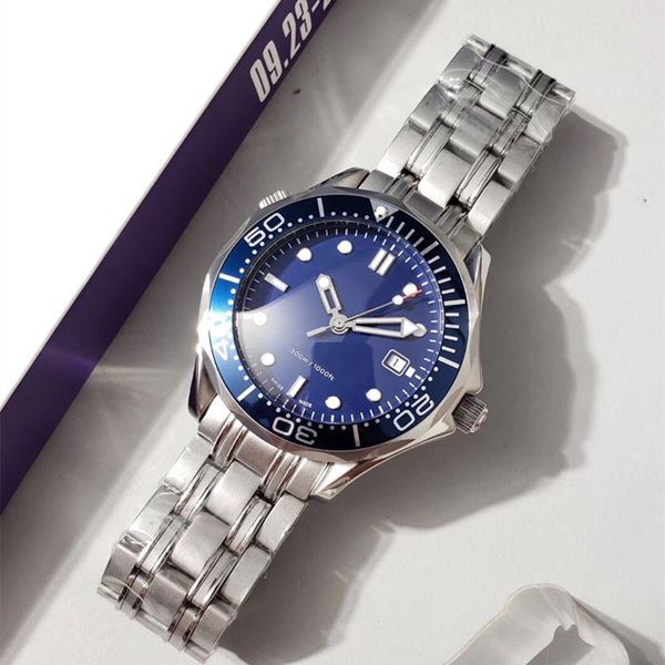 

new calendar watches luxury automatic men watch stainless steel wristwatch blue black dial fashion mechanical mens watches waterproof a50, Slivery;brown