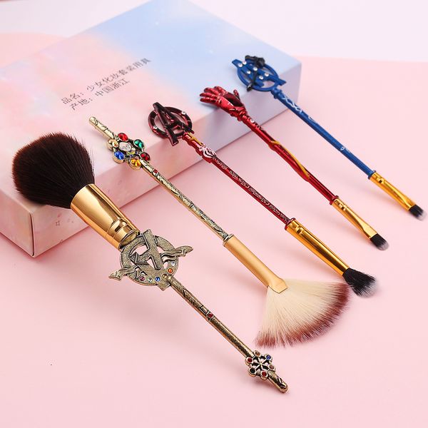 

creative marvel makeup brush set eyelash lash blush powder lip brush for mujer girls luxurious movie make up tools