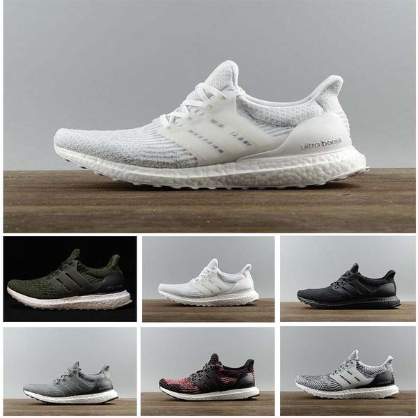 

High Quality Ultraboost 3.0 4.0 Running Shoes Men Women Ultra Boost 3.0 III Primeknit Runs White Black Sports Sneaker 36-47