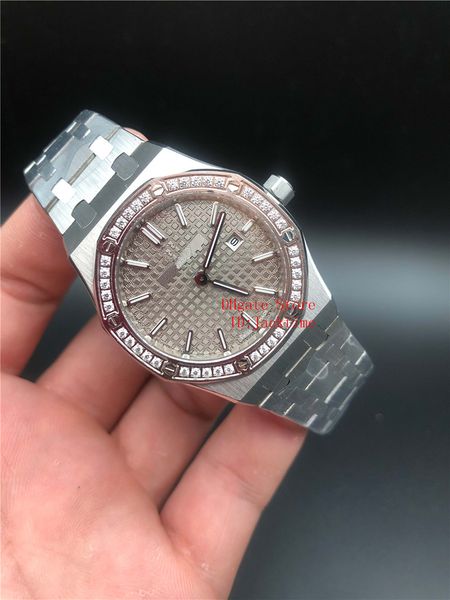 

4 Цвет высокое качество топ роскошные часы черный 33 мм стали Алмаз дамы безель нар