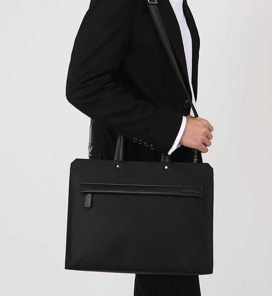 

Новый стиль мужской нейлон с кожаная сумка горизонтальный стиль бизнес проездной документ мешок одного плеча мешок, Популярная сумка, рюкзак