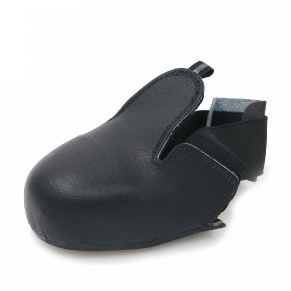 

plus size men safety shoes steel toecap shoe-covering footies genuine leather safety toe factory visitors use shoe covers, Black