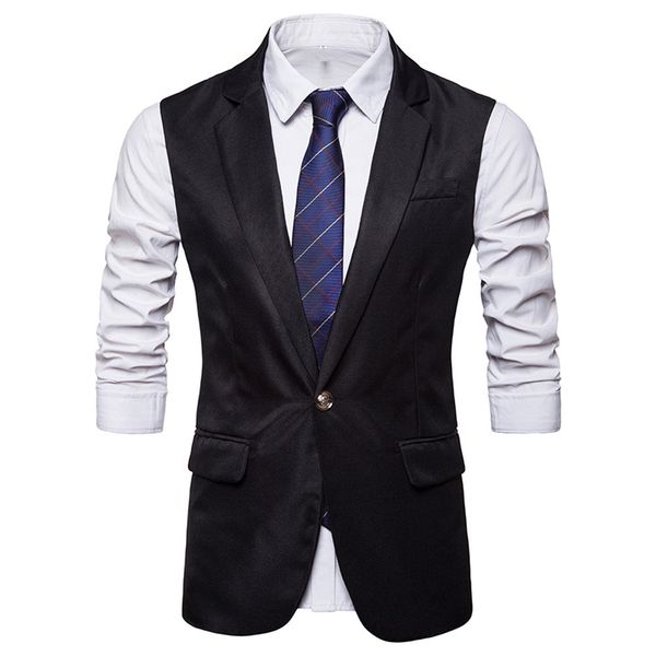 

long waistcoat men autumn winter formal bussiness tuxedo suit waistcoat vest man chaleco hombre d91026, Black;white