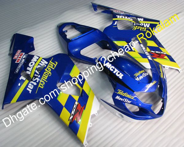 

пользовательские обтекатели для suzuki gsxr 600 750 04 05 gsxr600 gsxr750 2004 2005 k4 movistar gsxr600 обтекатель (литье под давлением