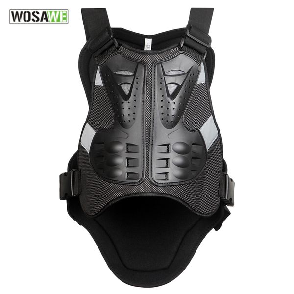 

wosawe body protector armor motorcycle jackets motocross back support sleeveless vest spine chest protective gears jacket mens