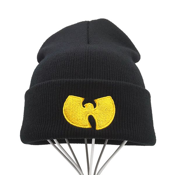 

2019 wu tang clan men's hats winter warm casual beanie hat women hip hop black knitted bonnet ski cap